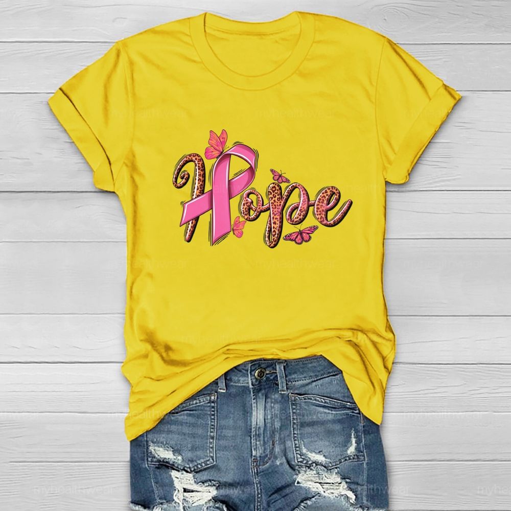 Leopard Hope Pink Butterfly Healthwear T-shirt