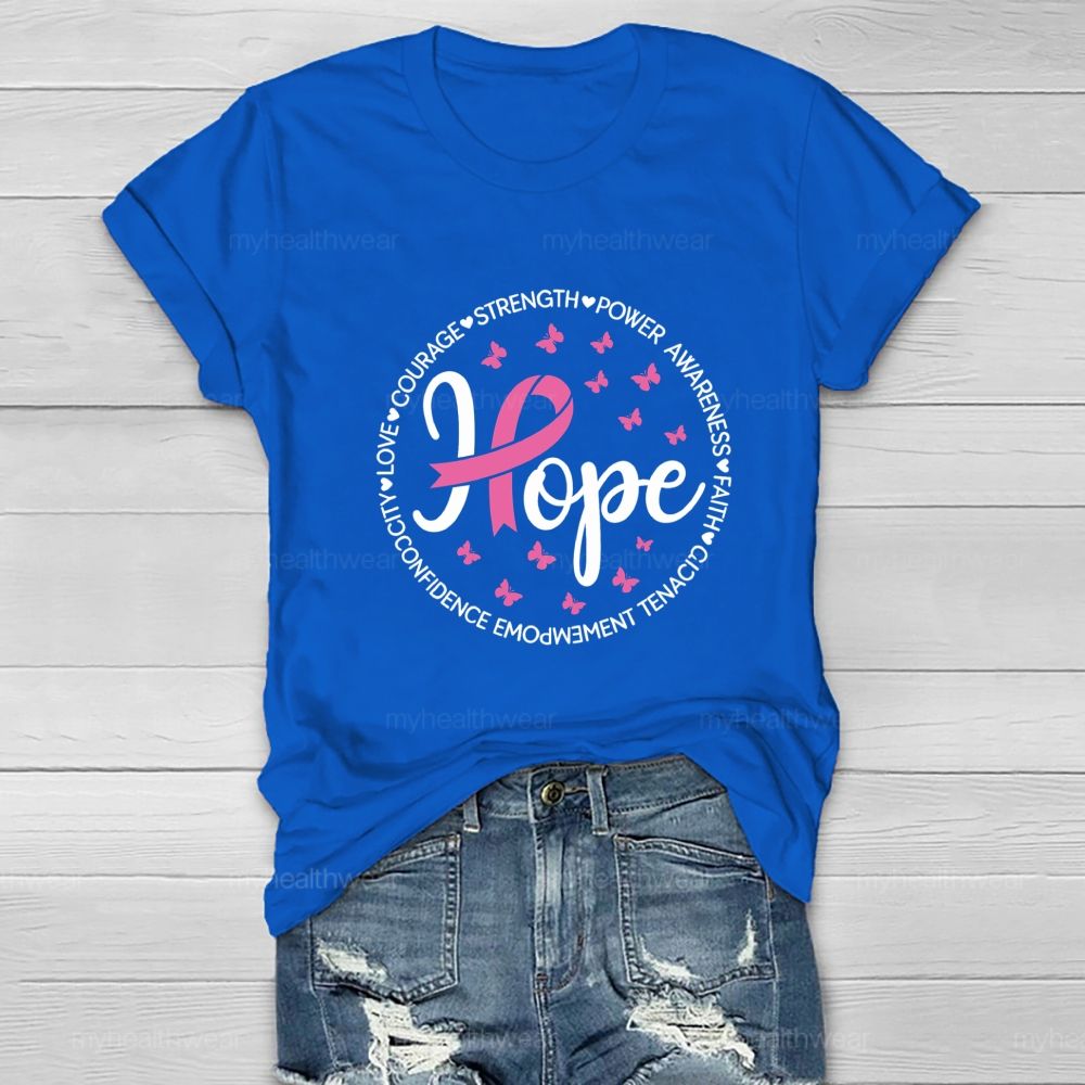 Hope Pink Butterfly Healthwear T-shirt