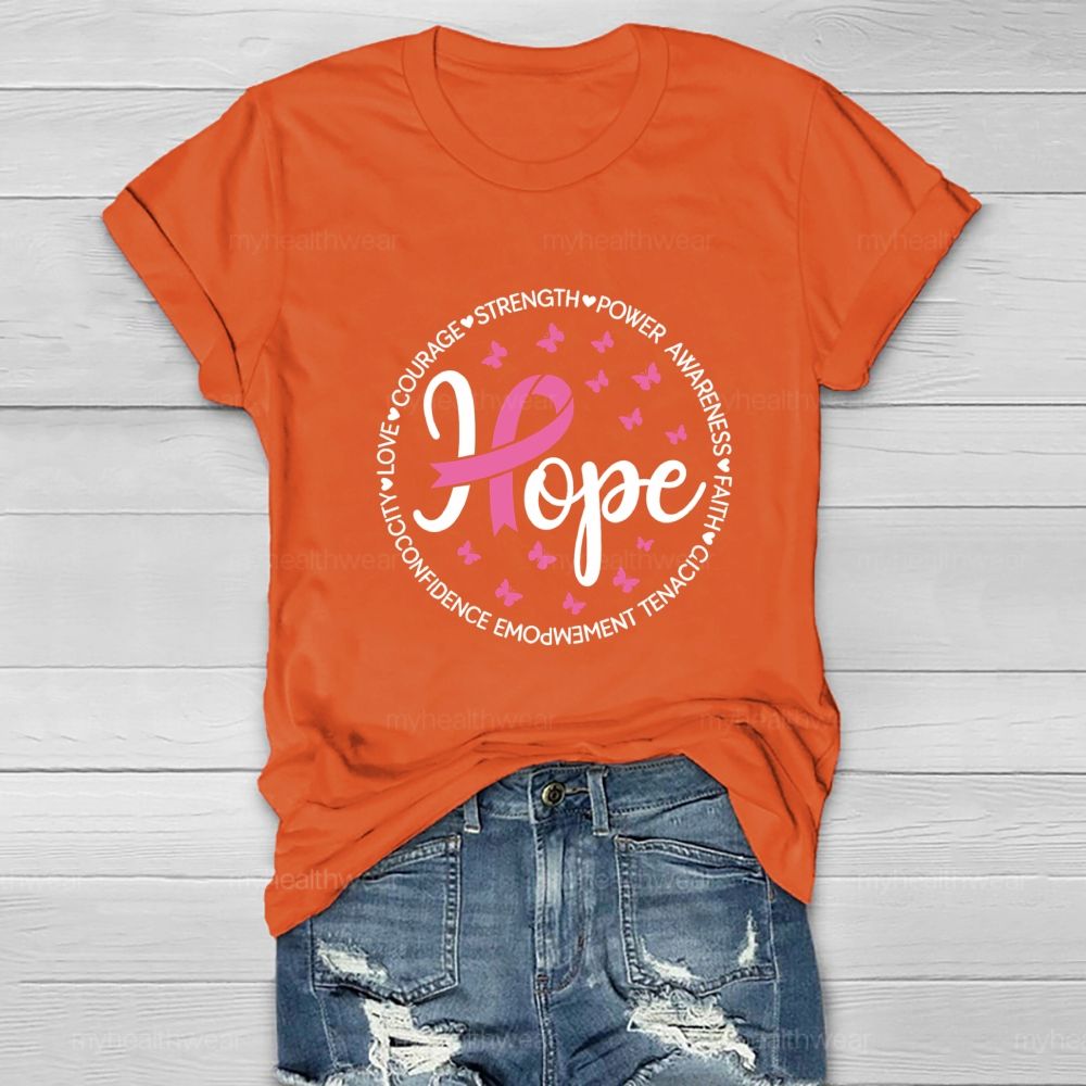 Hope Pink Butterfly Healthwear T-shirt