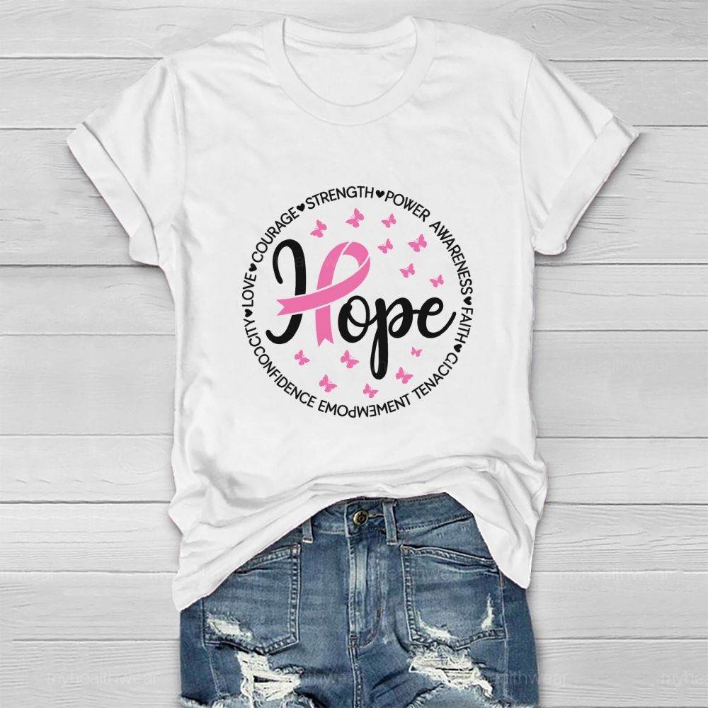 Hope Pink Butterfly Healthwear T-shirt