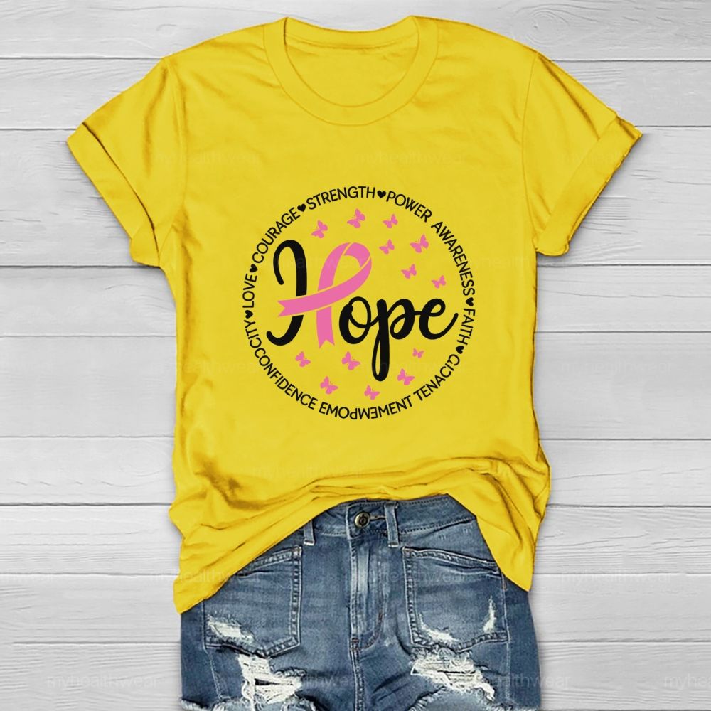 Hope Pink Butterfly Healthwear T-shirt