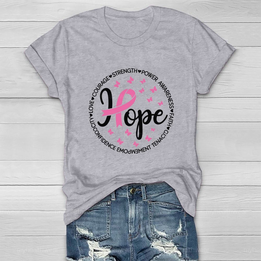 Hope Pink Butterfly Healthwear T-shirt