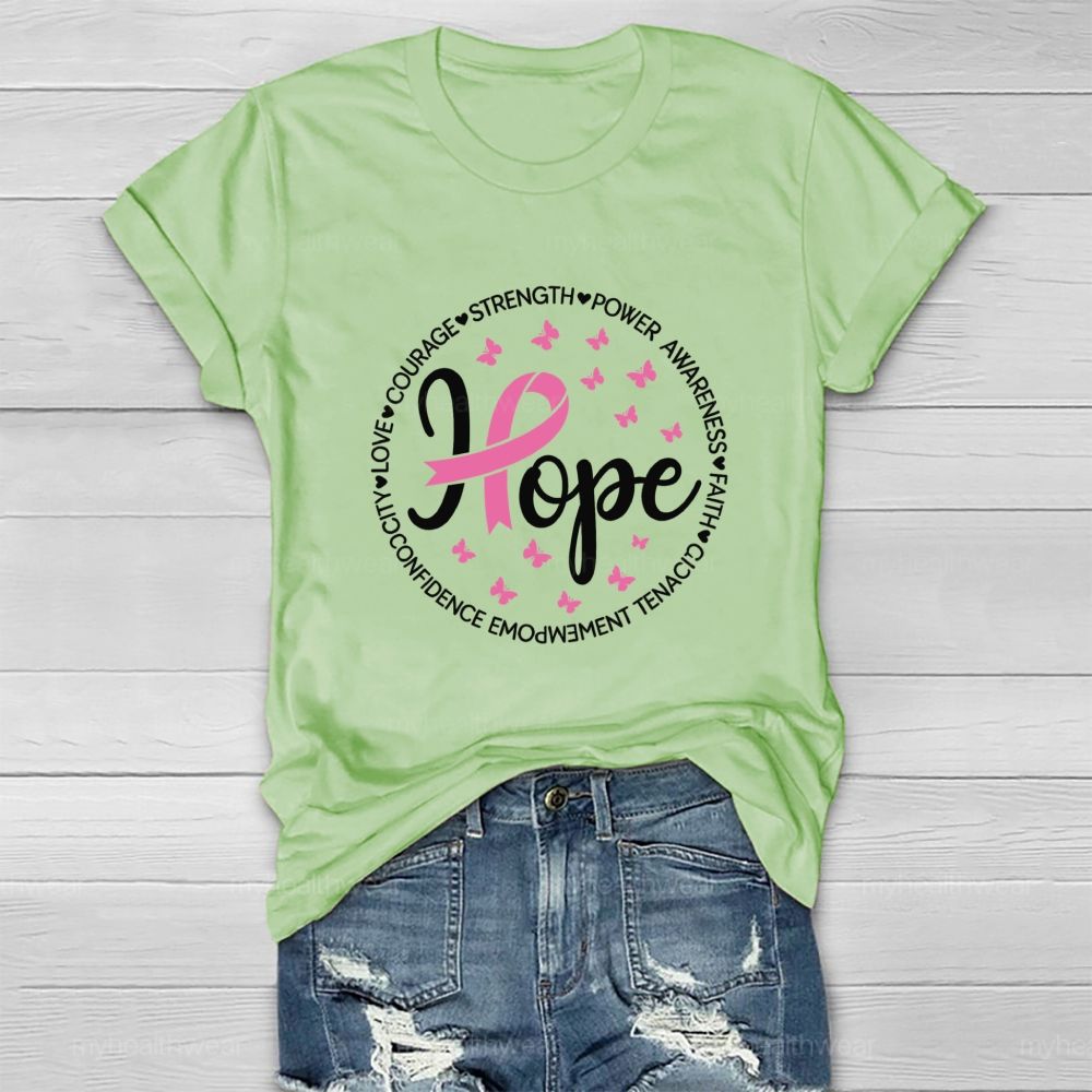 Hope Pink Butterfly Healthwear T-shirt
