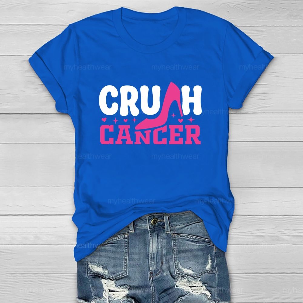 Crush Cancer Pink High heel Healthwear T-shirt