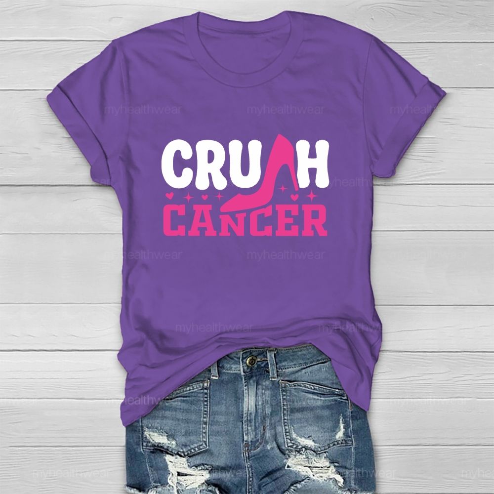 Crush Cancer Pink High heel Healthwear T-shirt