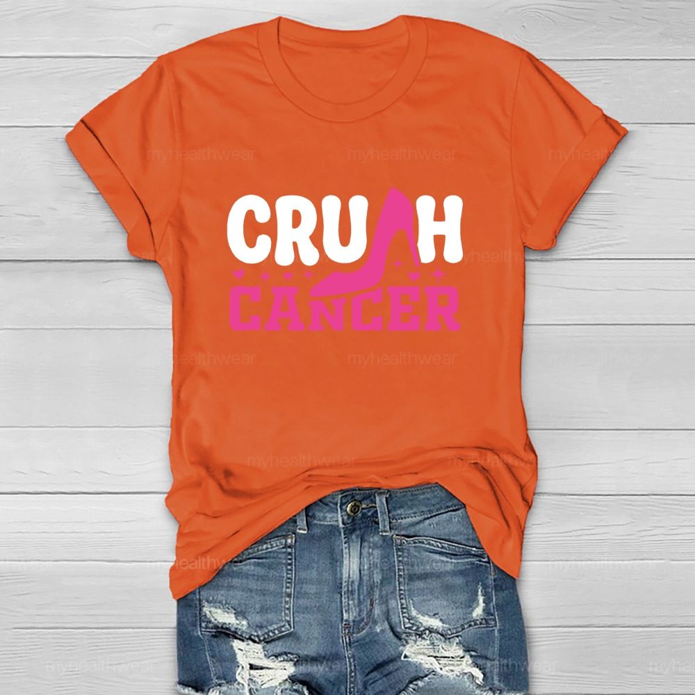 Crush Cancer Pink High heel Healthwear T-shirt
