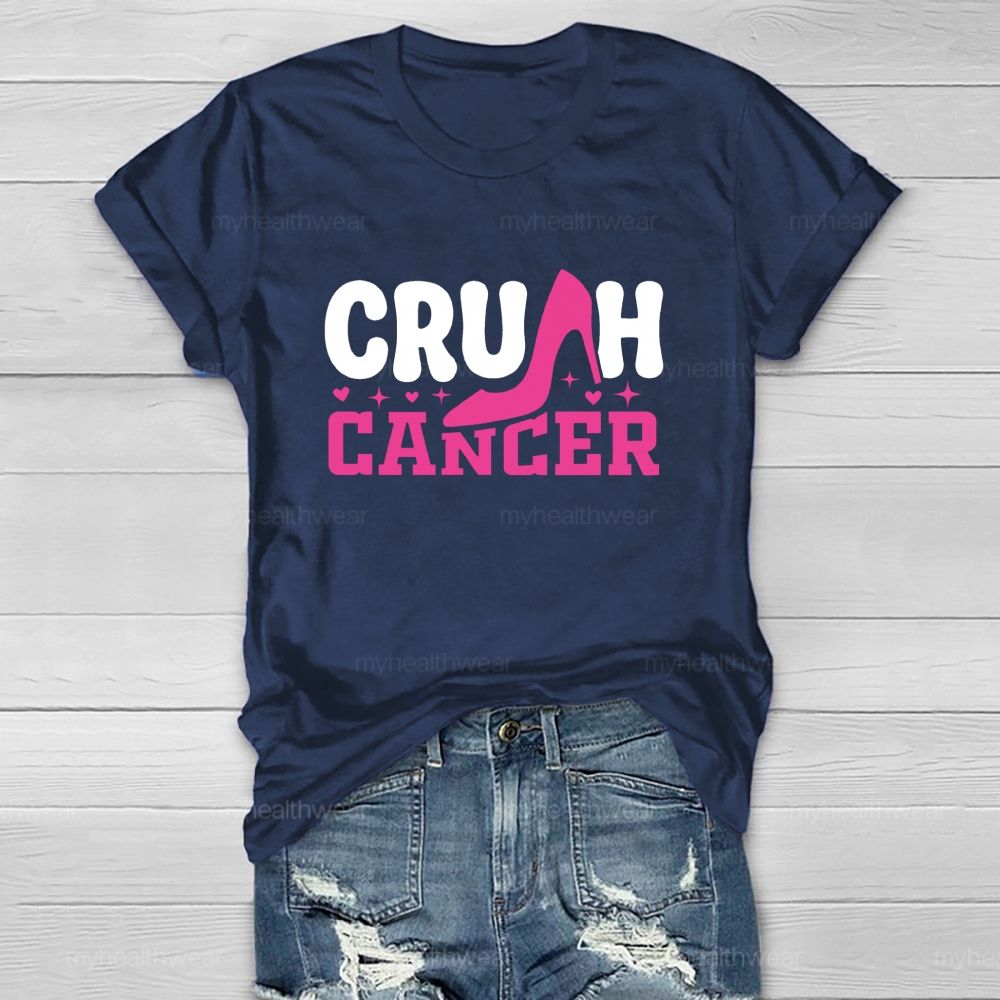 Crush Cancer Pink High heel Healthwear T-shirt