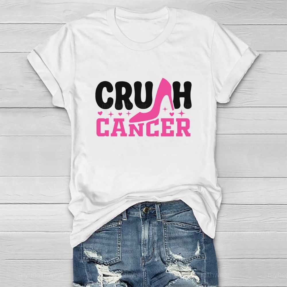 Crush Cancer Pink High heel Healthwear T-shirt
