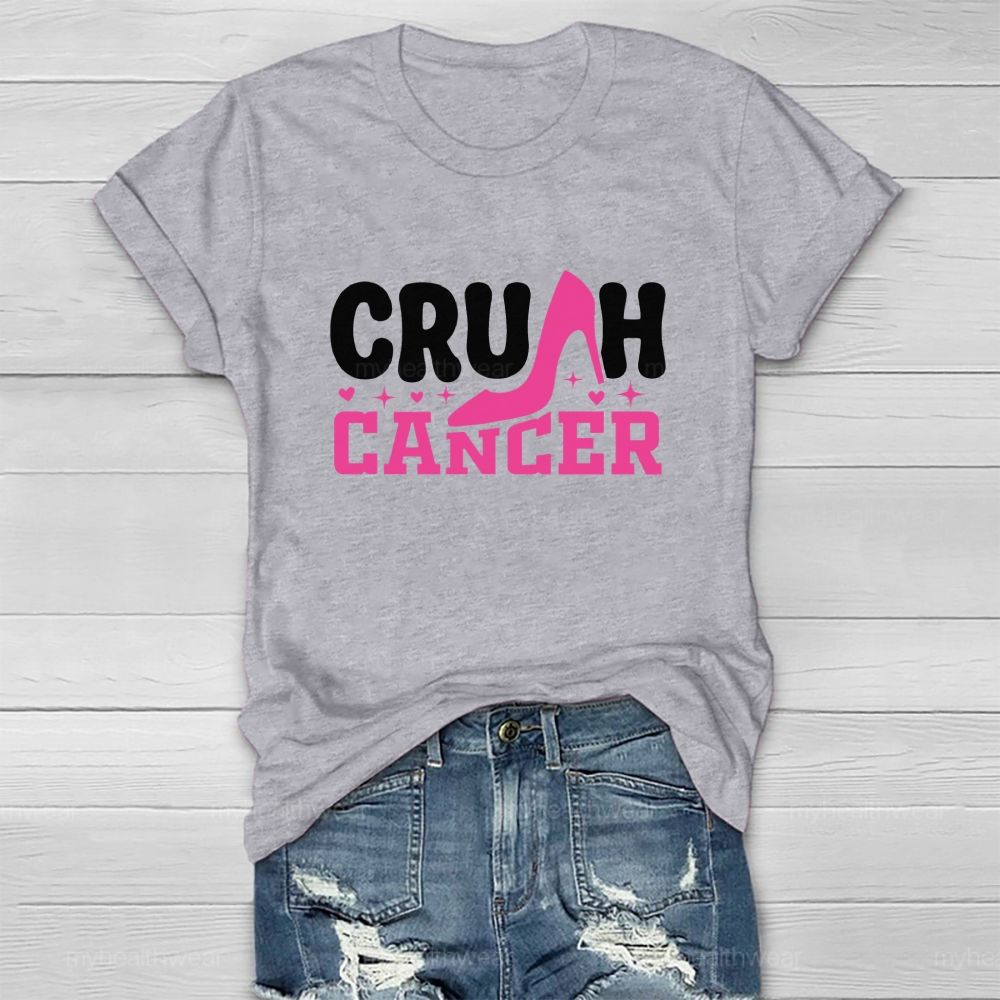Crush Cancer Pink High heel Healthwear T-shirt