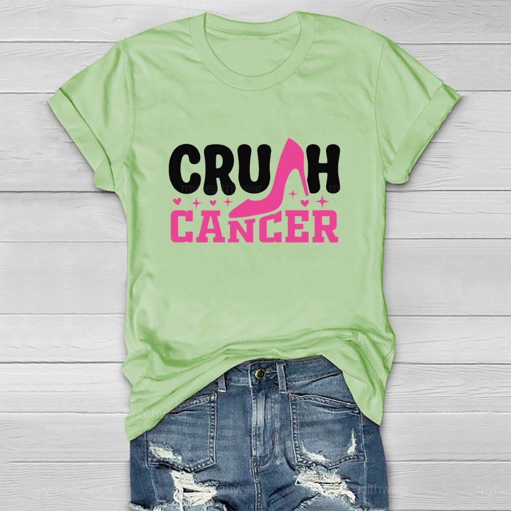 Crush Cancer Pink High heel Healthwear T-shirt