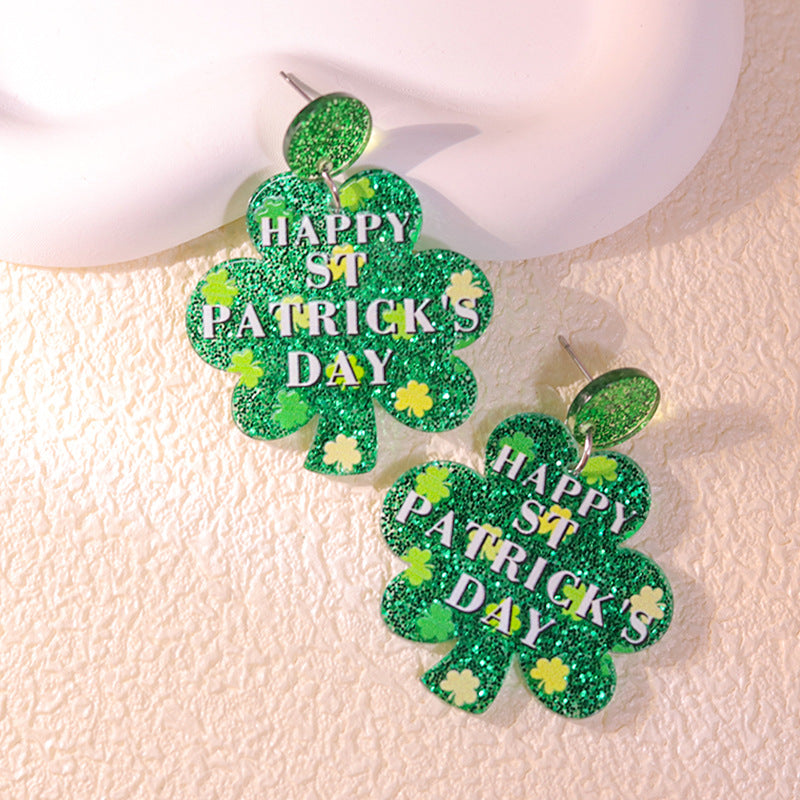 St. Patrick's Day Shamrock Earrings