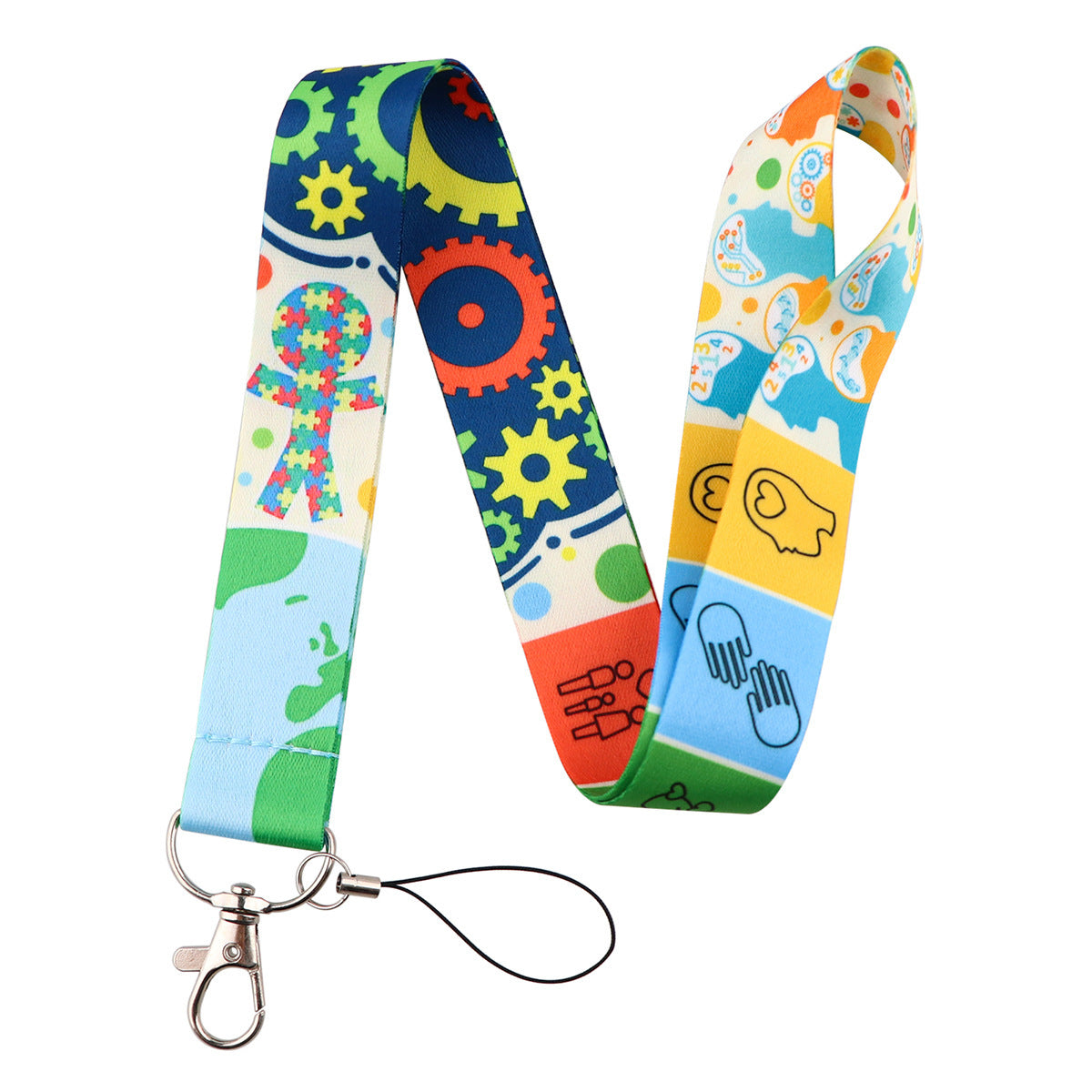 Autism Awareness Puzzle Piece Phone Lanyard/Keychain Accessory