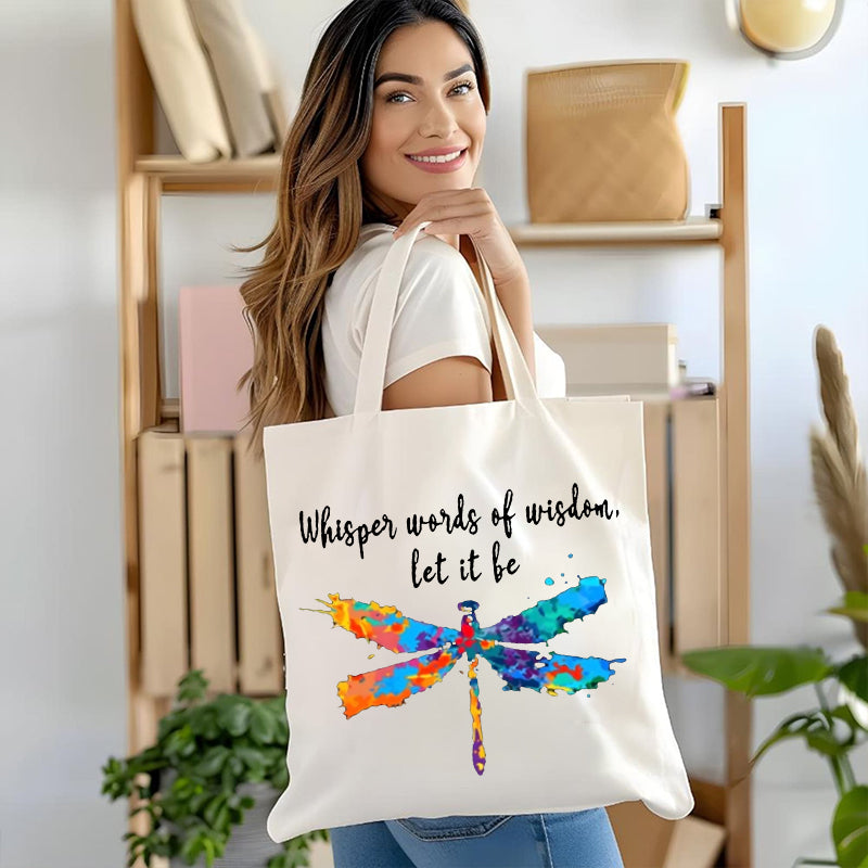 Whisper Words Of Wisdom Let It Be Canvas Tote Bag