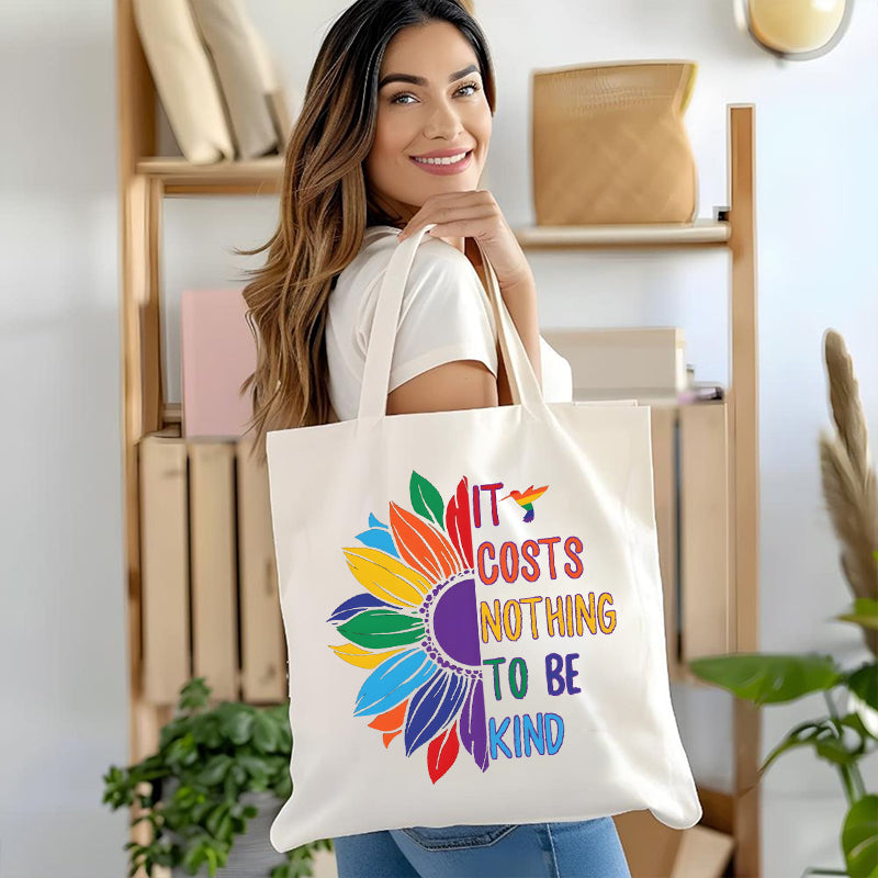 It Costs Nothing To Be Kind Canvas Tote Bag