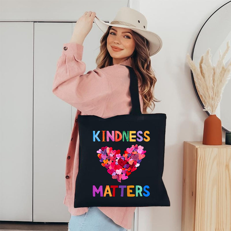 Kindness Matters Heart  Canvas Tote Bag
