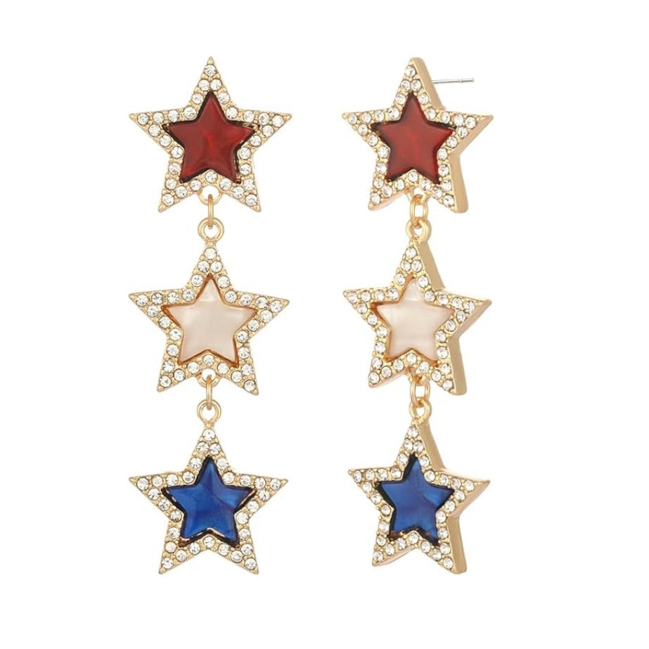 Independence Day-Themed Personalized Creative Star Earrings