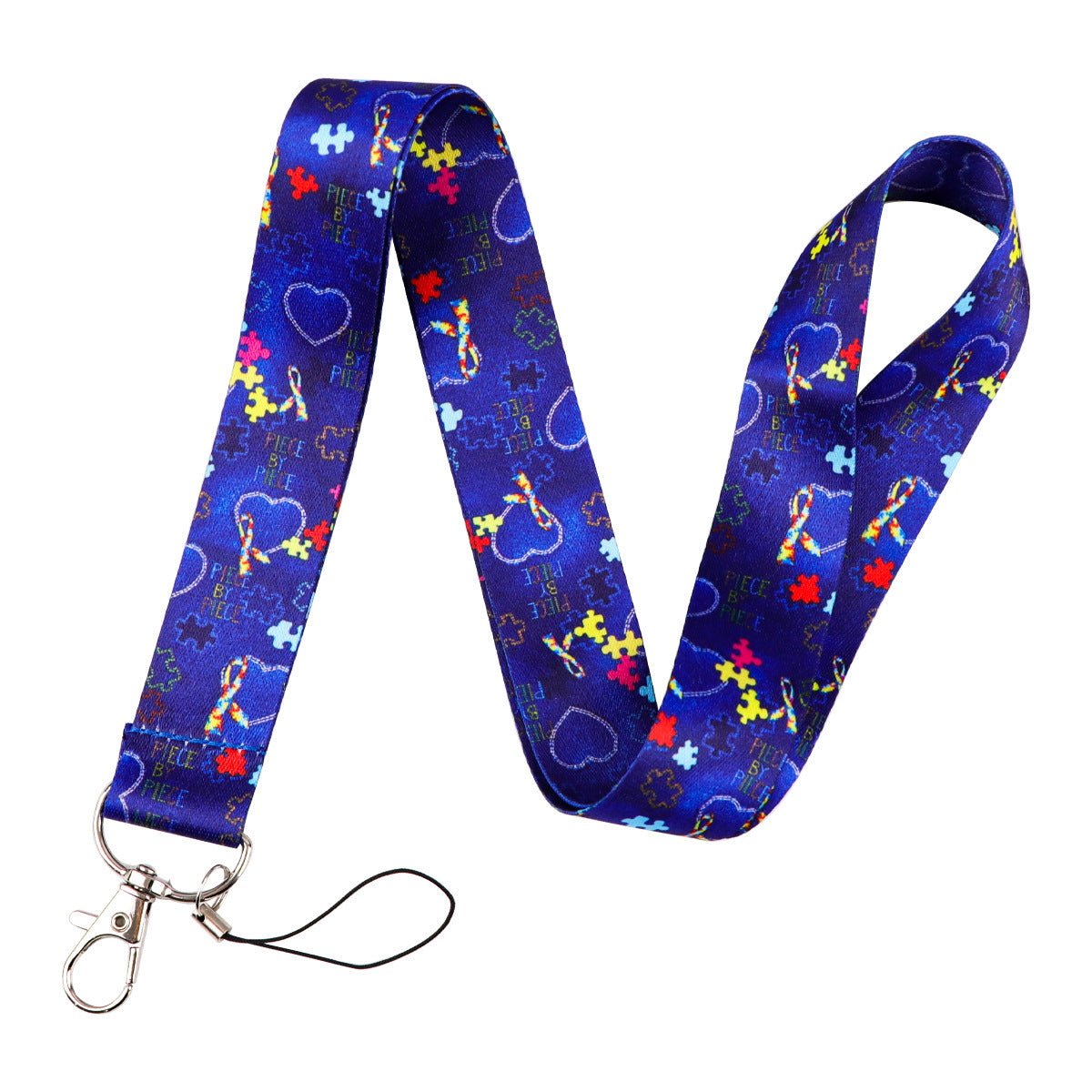 Autism Awareness Puzzle Piece Phone Lanyard/Keychain Accessory